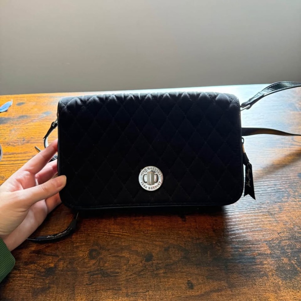 Vera Bradley Black Quilted Crossbody Bag
